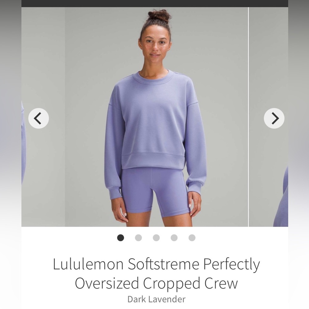 Lululemon Softstreme perfectly oversized cropped crew sz 4